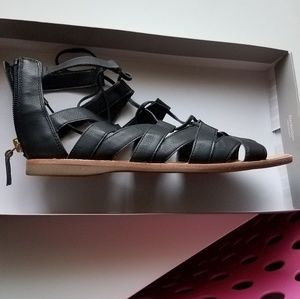 Franco Sarto black lace up gladiator sandal
